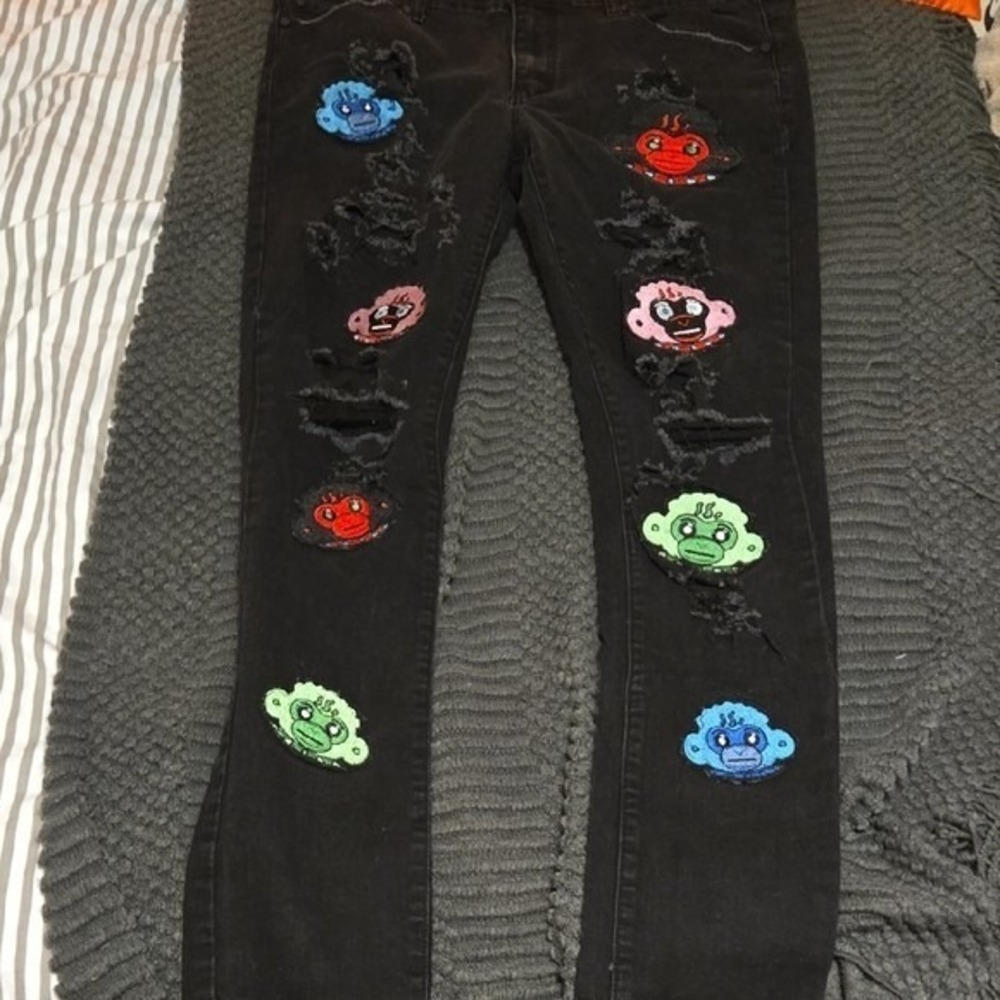 YoungBoy NBA Never Broke Again Jeans Size 16 Distressed RARE